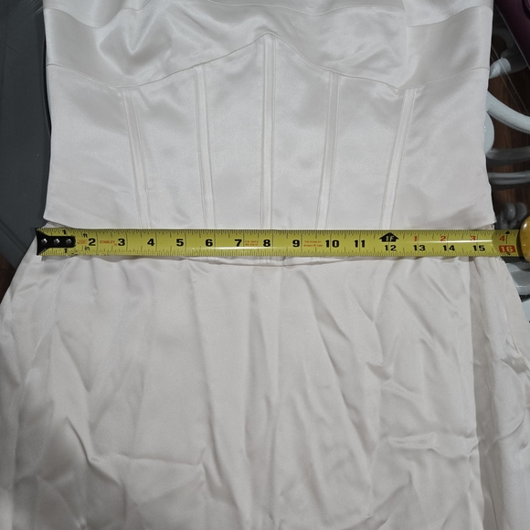 SZ 10 NWT Reformation Ariyah Corset Satin Maxi Dress Off White Wedding - Picture 14 of 15